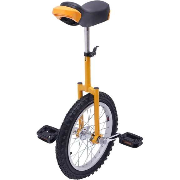 24 Inch Wheel Outdoor Unicycle Adjustable Seat Exercise Bicycle Bike for Adults Outdoor Sports Fitness Exercise Balance Riding Unicycles