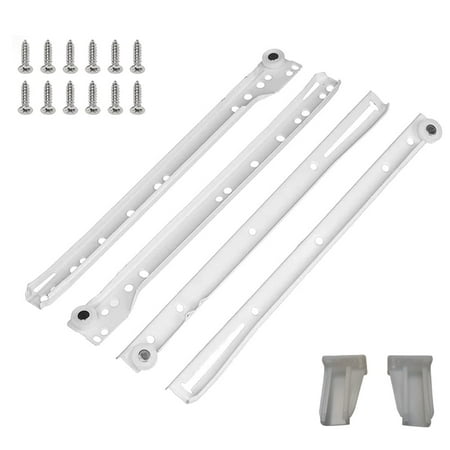 24” White Euro Drawer Slides, 75lb Soft Close, Face & Frameless, 20 Pack