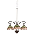 thumbnail image 1 of 24 Inch Wide cabbage rose 3 lt Chandelier, 1 of 2