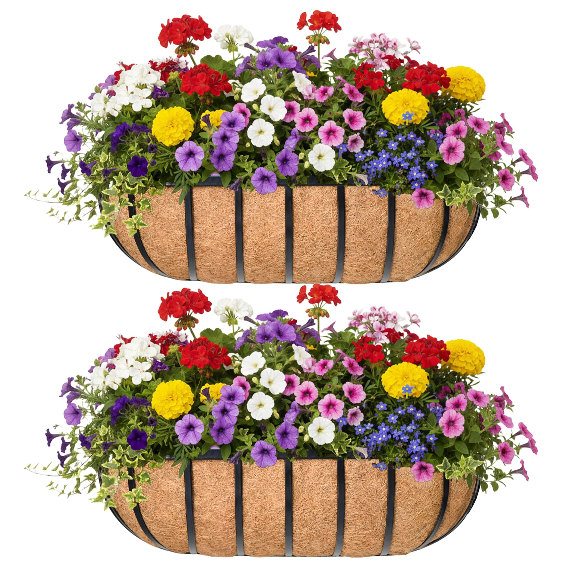 24 Inch Window Box Railing Planter 2 Pack