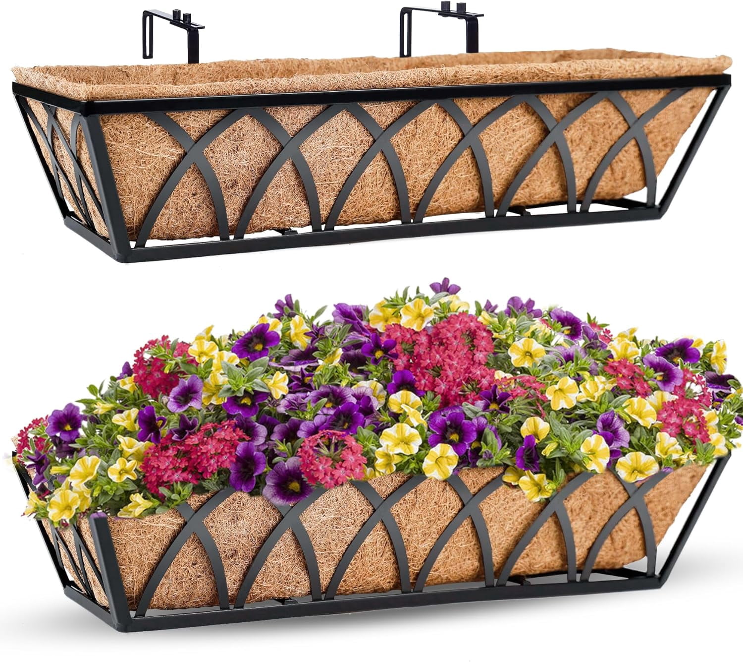 24 Inch Window Deck with Coco Liner, 24" Window Boxes Horse Trough with ...
