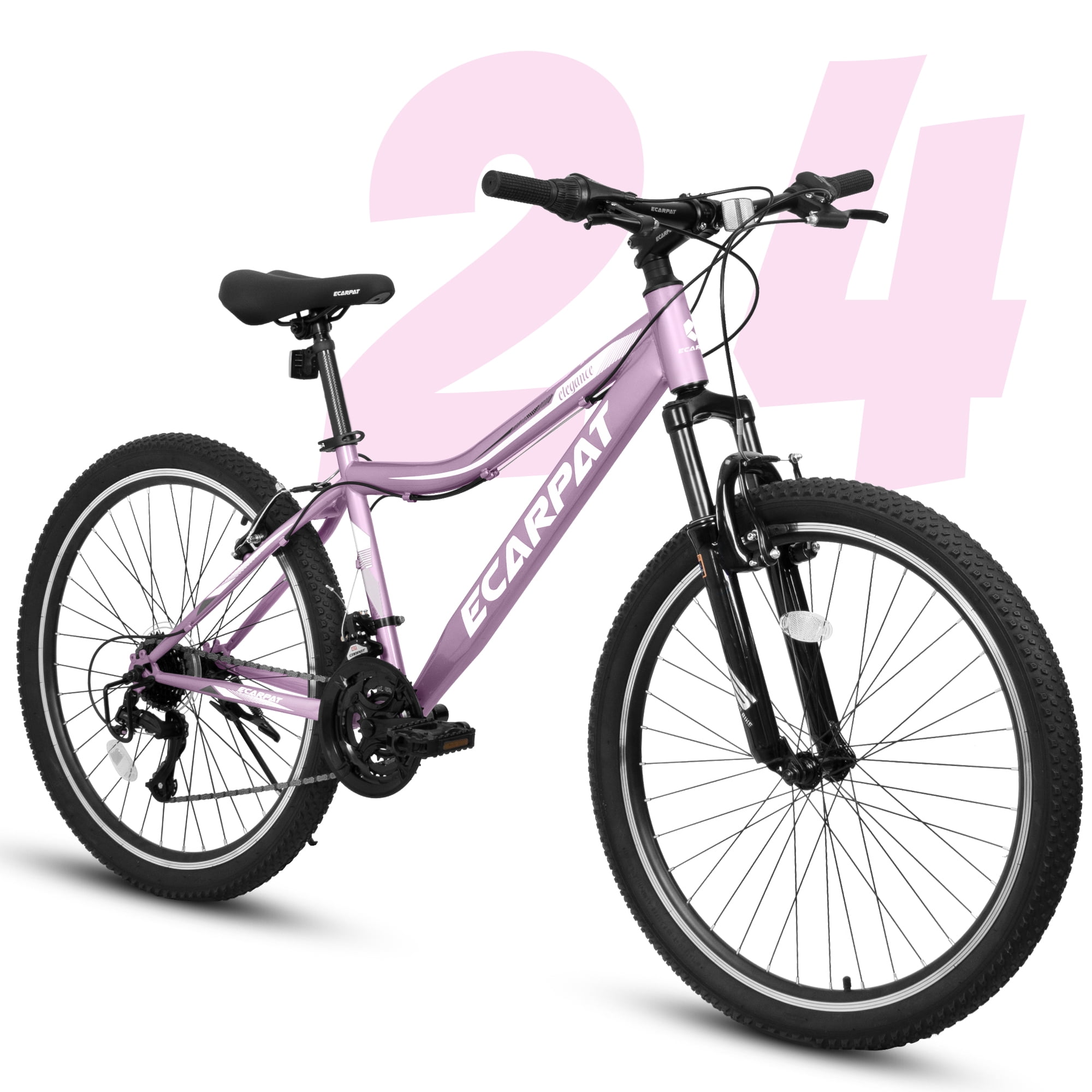 24 Inch Women Girls Mountain Bike, V Brakes 21 Speeds Women Bike