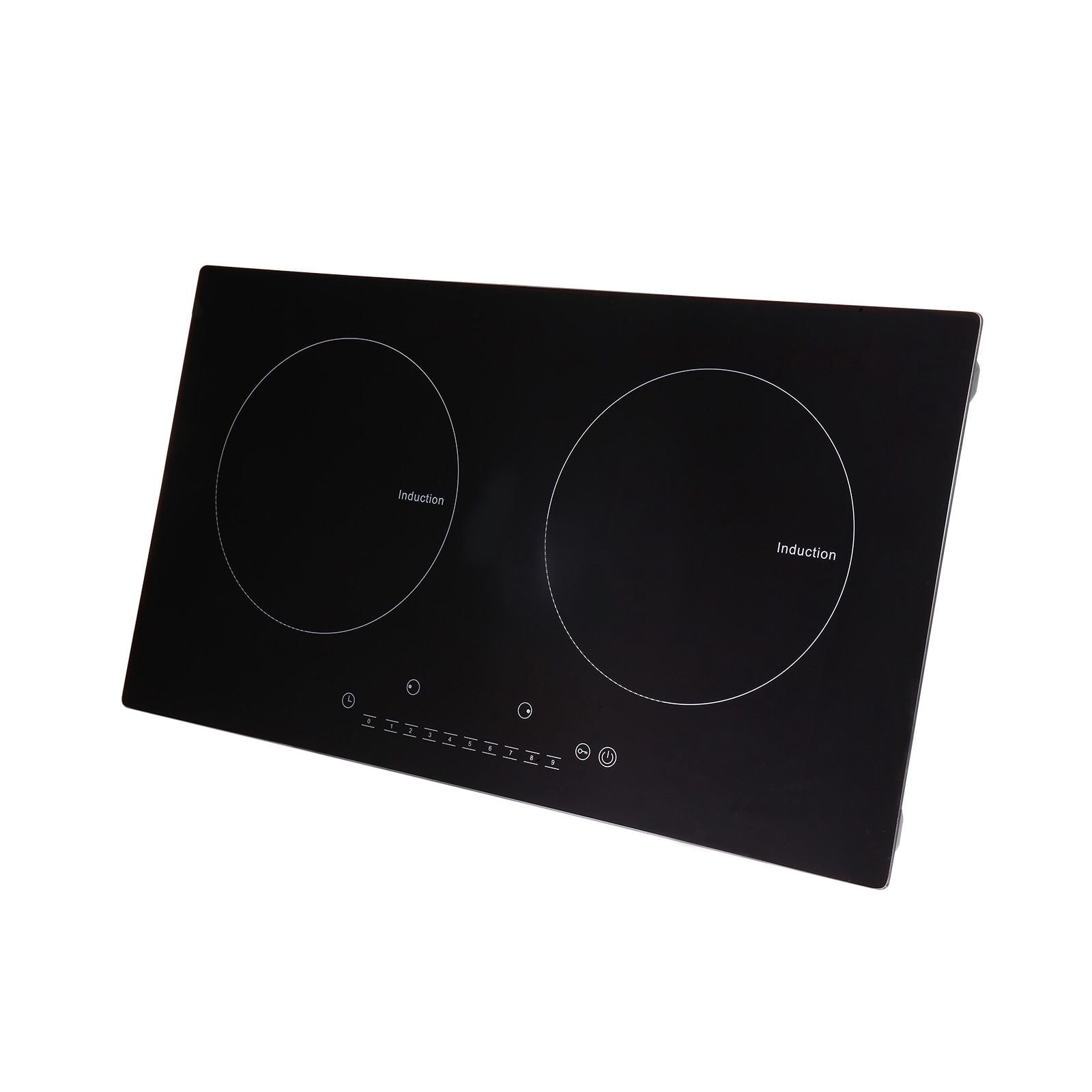 24-Inch double-head embedded induction cooker 1800W 9-speed firepower LED touch screen, child lock overheating protection