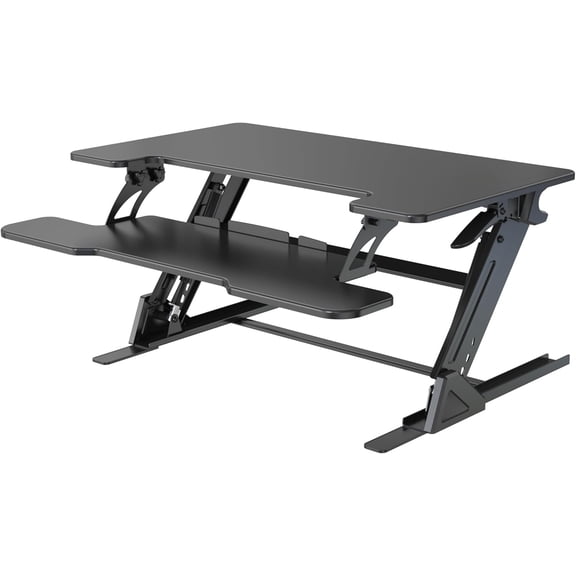 24 Inch with Keyboard Tray Standing Desk Converter for Home Office