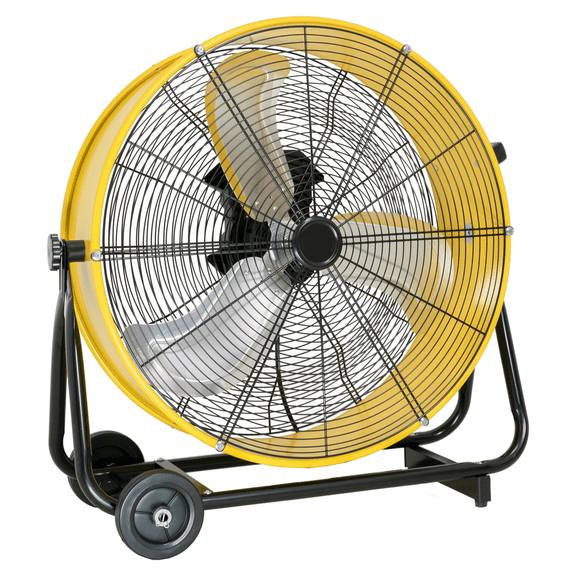 24 Inches 8700 CFM Heavy Duty High Velocity Barrel Floor Drum Fan with DC Brushless Motor, Stepless Speed Adjustment for Workshop, Garage, Commercial or Industrial, UL Safety Listed