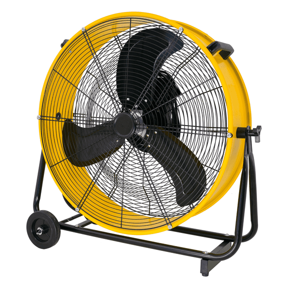 24 Inches 8700 CFM Heavy Duty High Velocity Barrel Floor Drum Fan with DC Brushless Motor, Stepless Speed Adjustment for Workshop, Garage, Commercial or Industrial, UL Safety Listed