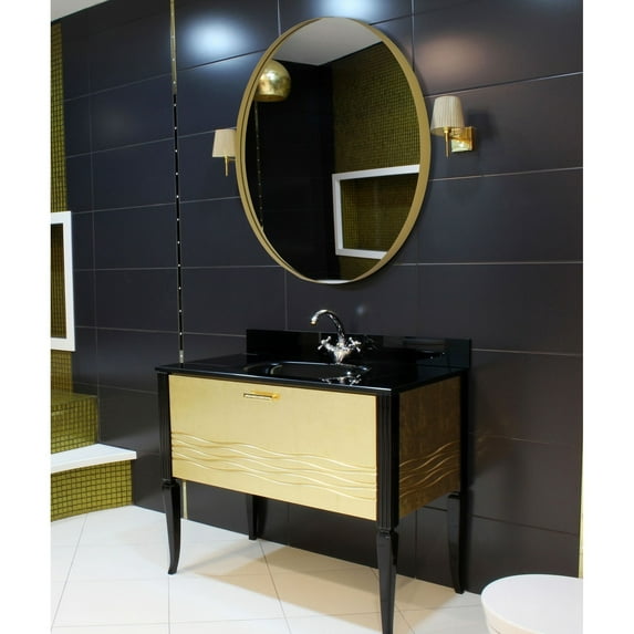 Mirrona SUNBOW Gold Round Wall and Bathroom Mirror - 24