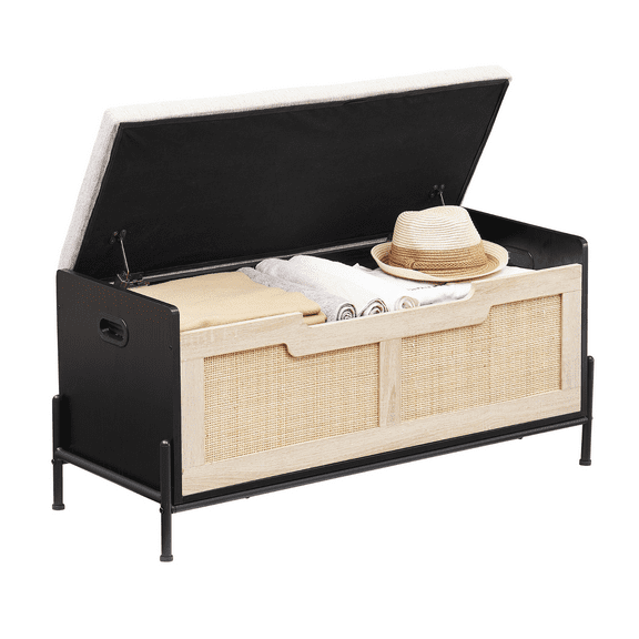 24 Inches Entryway Bench with Storage - Versatile Organizer Coffee Table with Storage Storage Chest Trunk Entryway Storage Bench for Bedroom Entryway Living Room