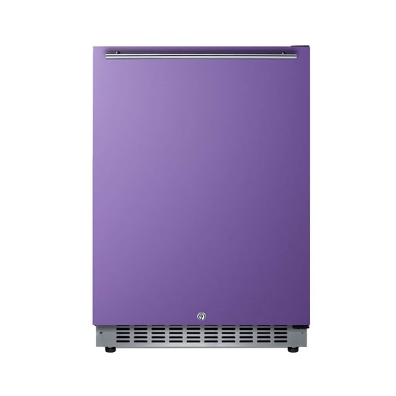 Summit 24" Built-In Refrigerator, 4.8 cu.ft., ADA Compliant, Undercounter, Purple, Stainless Steel - AL54P