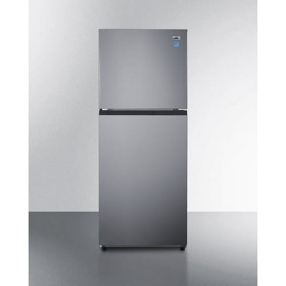 24 Inches Wide Top Mount Refrigerator-Freezer with Icemaker, Stainless Steel Look