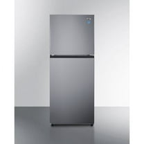 24 Inches Wide Top Mount Refrigerator-Freezer with Icemaker, Stainless Steel Look