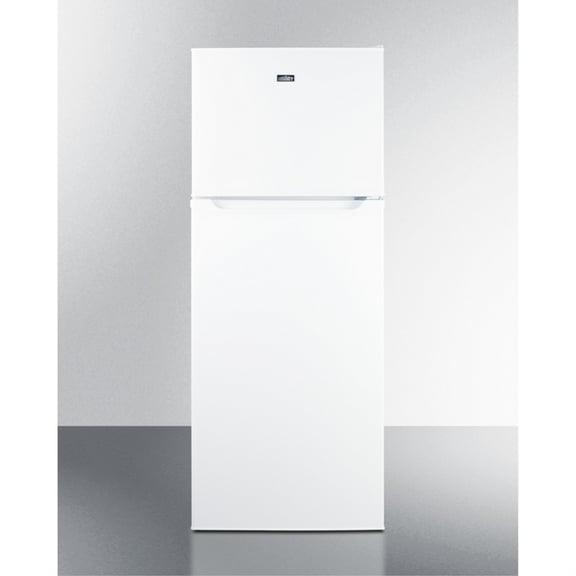 24 Inches wide 9.9 cu.ft. frost-free refrigerator-freezer in white finish with factory installed icemaker