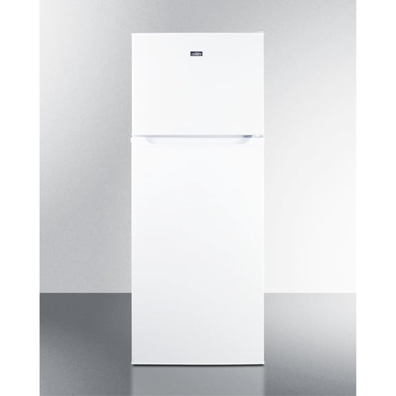 24 Inches wide 9.9 cu.ft. frost-free refrigerator-freezer in white finish with factory installed icemaker