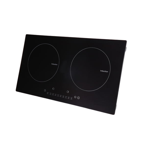24" Induction Cooktop with 2 Burners, 1800W Built-in Electric Stove, 9 Power Levels, Child Safety Lock&LED Touch Controls