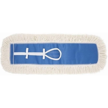 24" Industrial Cotton Dust Mop Head Refill, Dry and Wet, Thick Tufted Replacement Head For Industrial Home Commercial Use, Fits 24 Inch Frame, Perfect for Hardwood, Laminate, Concrete