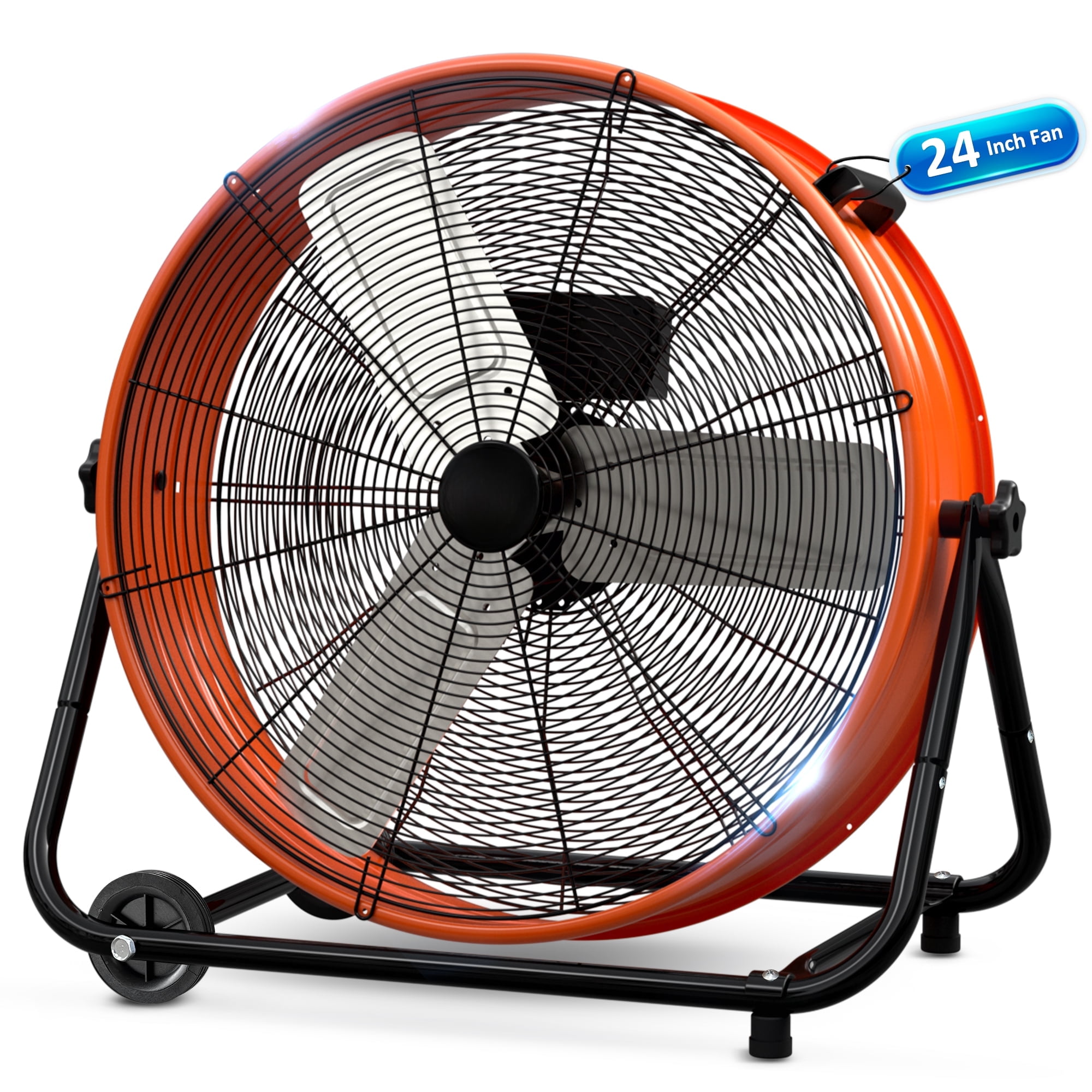 PRO CHOICE 24” Industrial Drum Fan, 9260 CFM, 3 Speed, w/180°Tilt