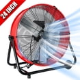 thumbnail image 1 of 24"Industrial Fan High Velocity,Heavy Duty Drum Fan up to 8100CFM,3-Speed & 360°Adjustable,Ideal for Home, Garage, Indoor/Outdoor Use, Red, 1 of 8