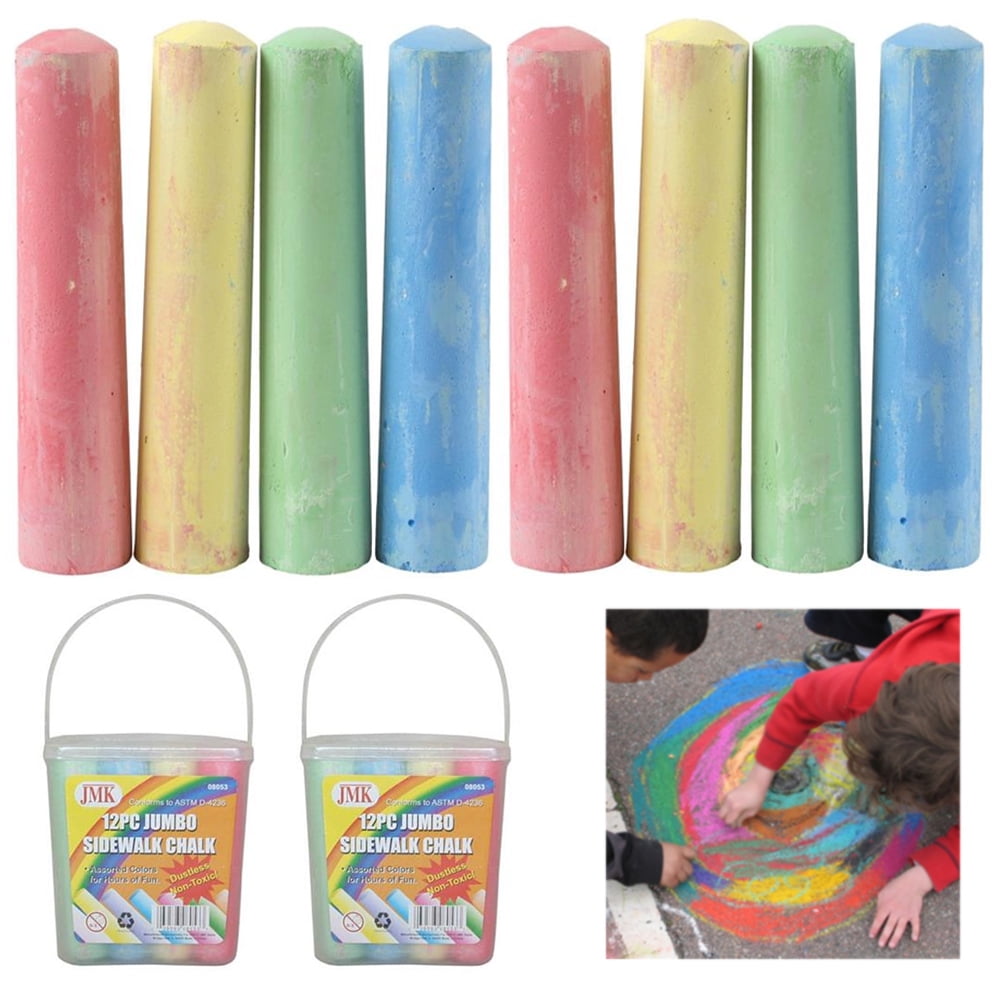  Chalk City Sidewalk Chalk, Jumbo Chalk, Non-Toxic