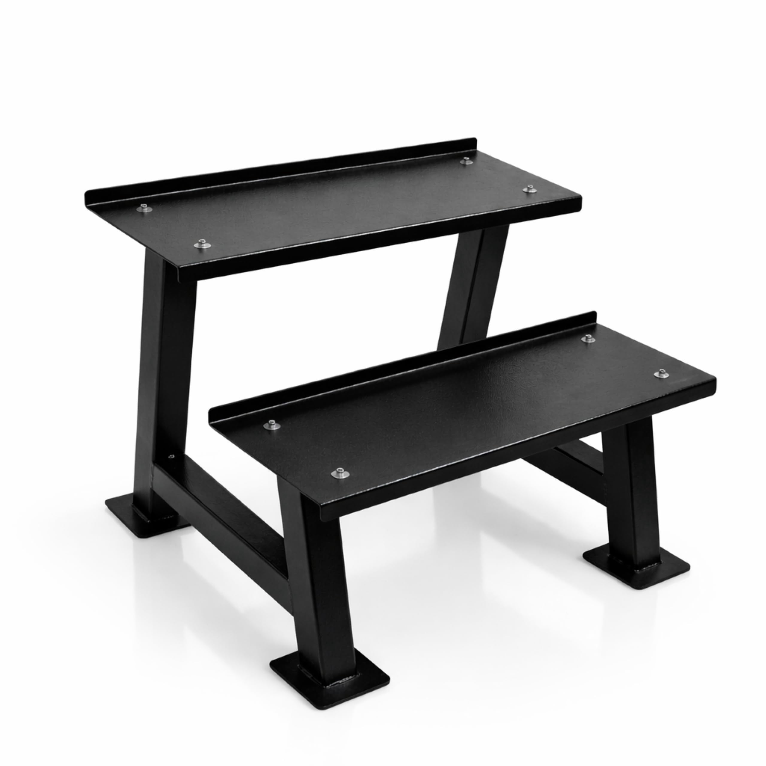 24" Kettlebell Storage Rack, 2-Tier Kettlebell Rack with 500LBS Capacity, Heavy Duty Gym Storage Rack for Free Weights, Weight Rack for Home Gym, Durable Weight Storage Racks, Compact Weight Rack