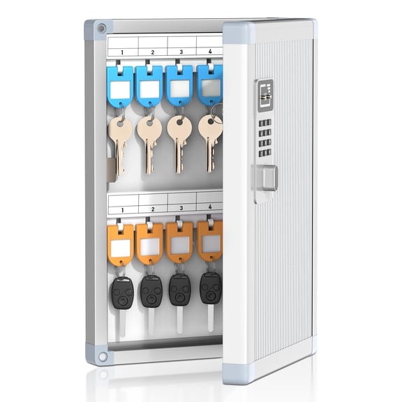 24 Keys Silver-code Lock Key Storage Cabinet
