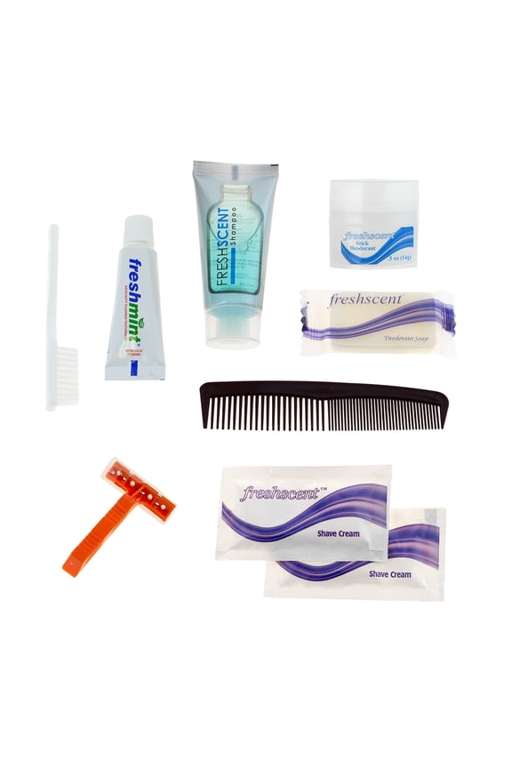 24 Kits - Bulk Case of Wholesale Deluxe Hygiene & Toiletries for Men, Women, Travel, Charity