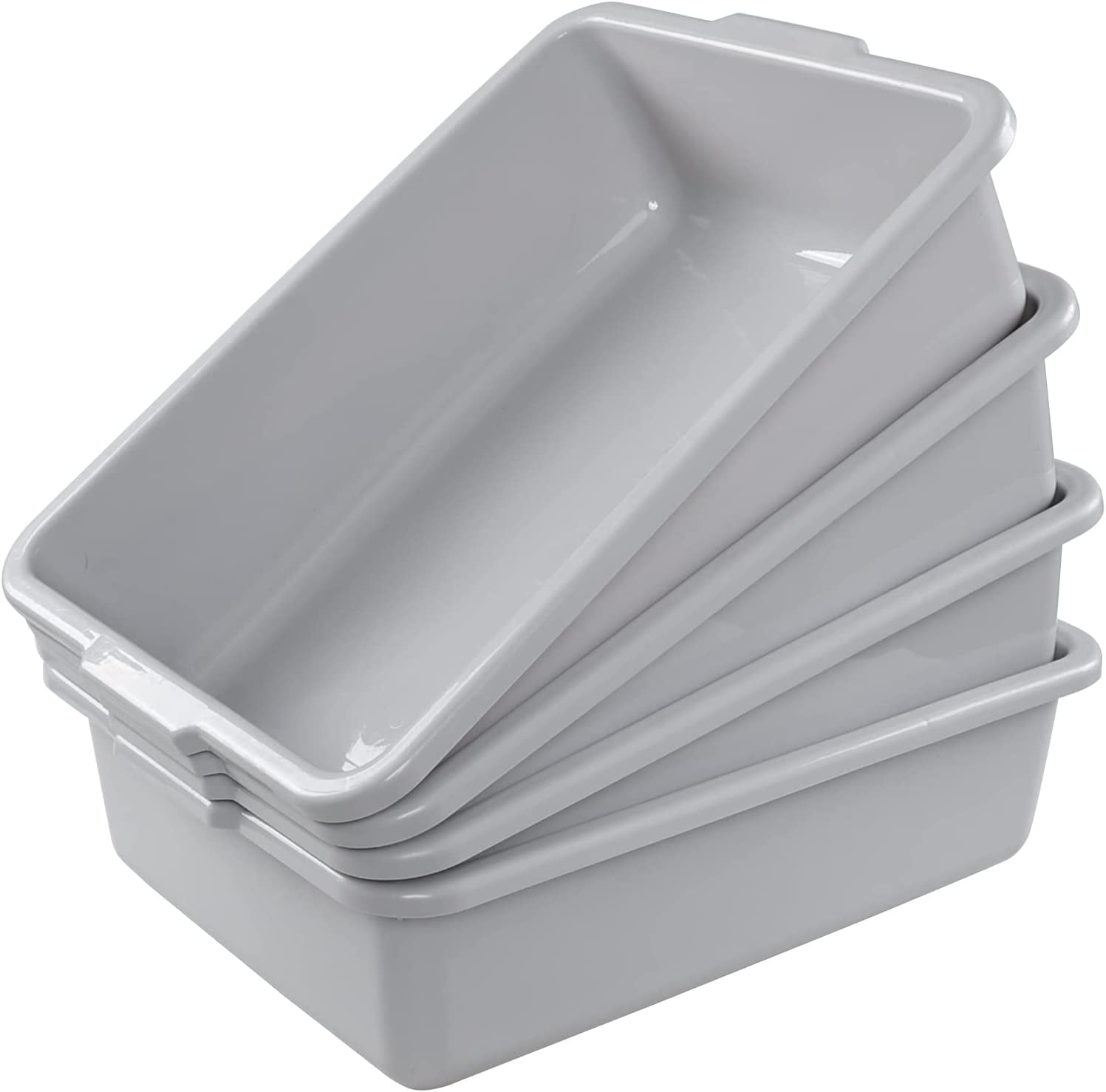 24 L Plastic Bus Tubs, Large Utility Bus Boxes, 4-Pack - Walmart.com