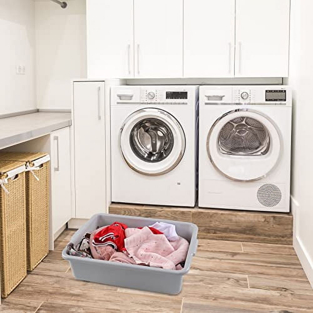 24 L Plastic Commercial Bus Tubs, Large Utility Bus Boxes, 4-Pack ...