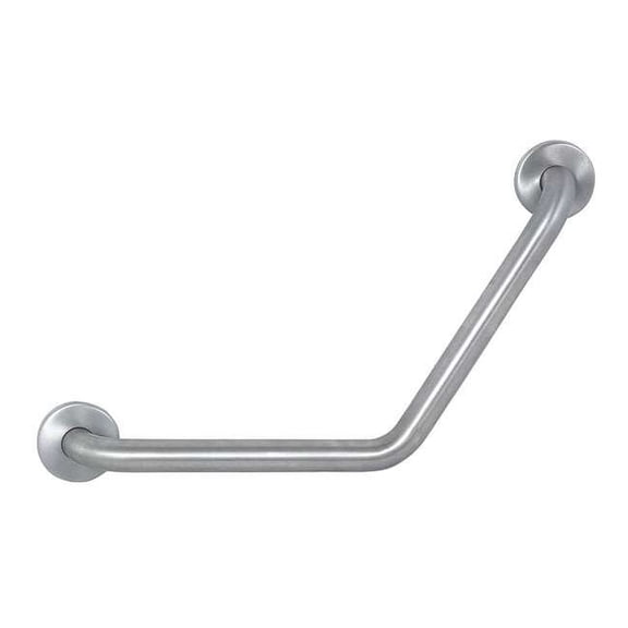 Wall Mount Safety Rail/Bar, 24" L, Stainless Steel, Satin 4WMG6