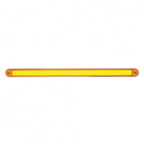 24 LED 12" Light Bar with Chrome Housing - GLO Light - Amber LED/Amber Lens