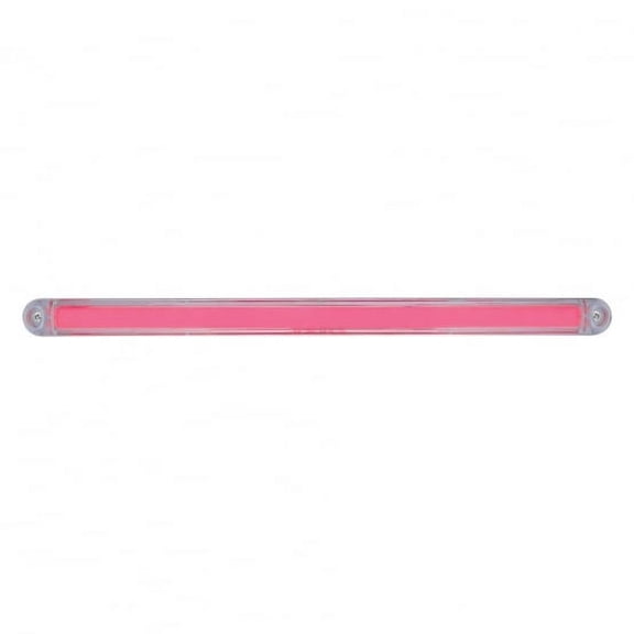 24 LED 12" Light Bar with Chrome Housing - GLO Light - Red LED/Clear Lens
