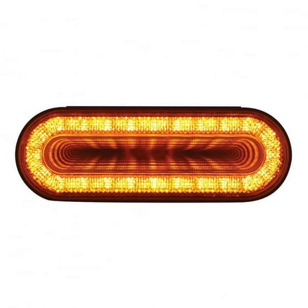24 LED 4" Oval "MIRAGE" Turn Signal Light - Amber LED/Amber Lens