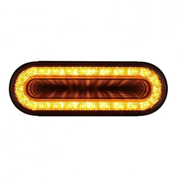 24 LED 4" Oval "MIRAGE" Turn Signal Light - Amber LED/Clear Lens