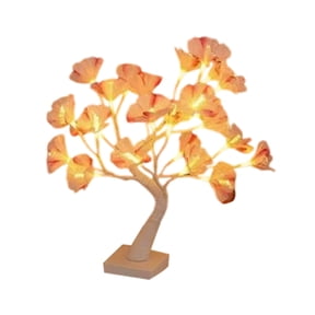24 LED Blossom Tree Table Lamp Battery USB Powered Bonsai Night Light, Warm White Fairy Flower Lamp for Living Room Bedroom Desk, Valentine's Day Housewarming Gift