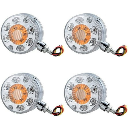 24 LED Double Face Side Marker Turn Signal Semi Truck Trailer Tractor Fender Lights Lamp 2pcs
