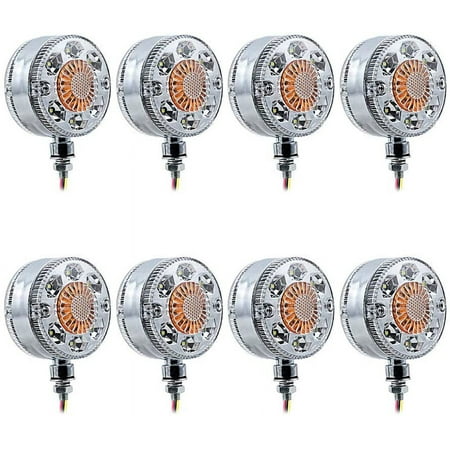 24 LED Double Face Side Marker Turn Signal Semi Truck Trailer Tractor Fender Lights Lamp 4pcs