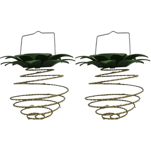 24-LED Pineapple Hanging Lamp Solar Wind Chimes Garden Waterproof (Warm White, 2 Pack)