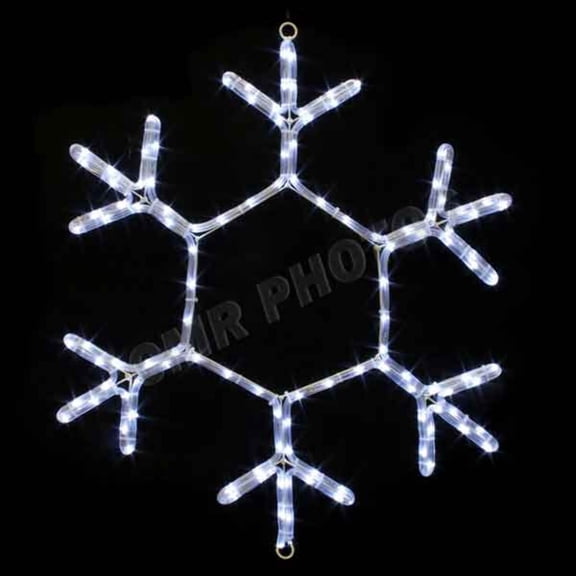24 LED Rope Light White Snowflake Silhouette Motif Display (100MOLS708)