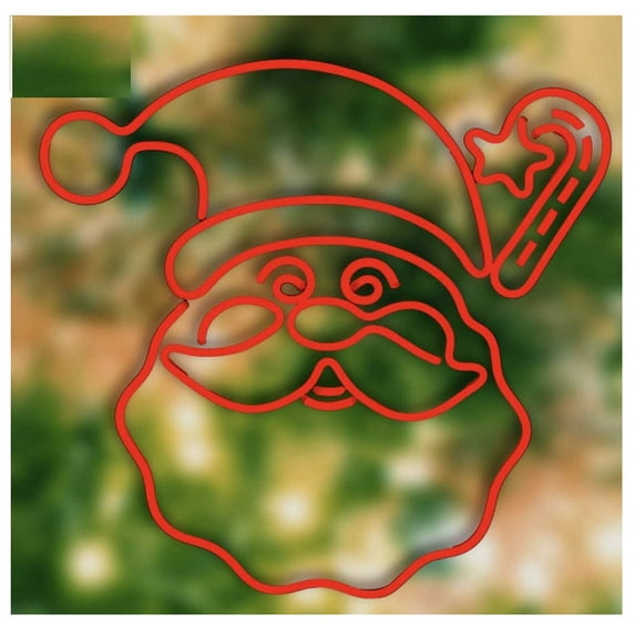 24" LED Santa with Candy Cane Sign (Red)