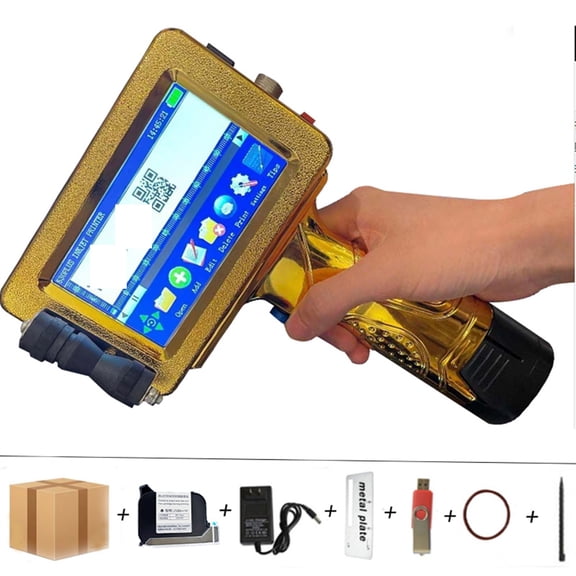 24 Languages 12.7mm Variable QR Bar Batch Code Date Number Logo Expiry Date Label Hand Jet Handheld Thermal Inkjet TIJ Printer ,Multifunction Inkjet Printer