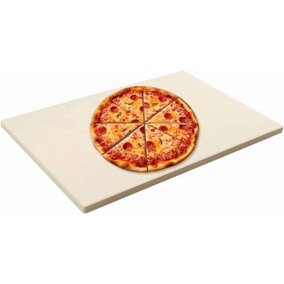 24'' Large Pizza Stone Baking Stone Cordierite Bread Stone for Oven Grill Thermal Shock Resistant Ideal for Baking Different Sizes of Pizzas or Bread 24''x17 3/4''