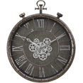 thumbnail image 1 of 24" Large Vintage  Wall Clock with Moving Gears, Steampunk Battery Operated Oversized Pocket Watch Design, Rustic Farmhouse Decor for Living Room, Office, Bar, Gray Bronze, 1 of 13