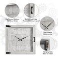 thumbnail image 1 of 24" Large Wall Clock for Living Room Decor Battery Operated Big Oversize Silent Vintage Rustic Industrial Decorative Wood Wall Clock for Office Home Bedroom Dinning Room (Gray White), 1 of 3