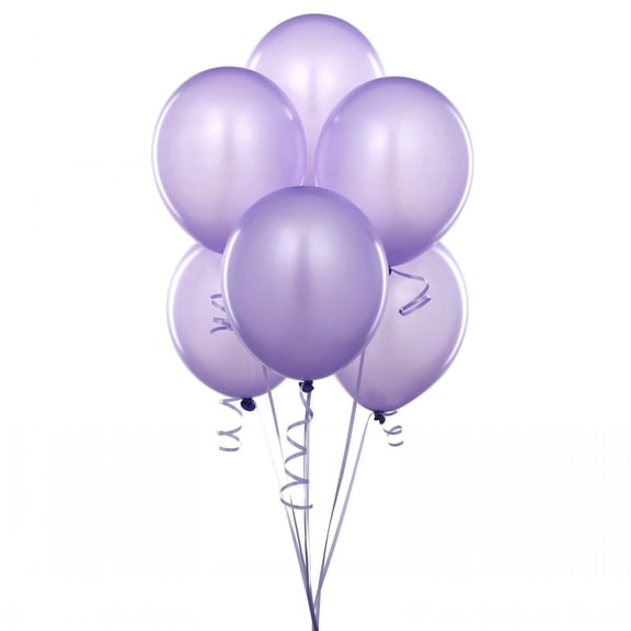 24 Latex Balloons 12" when inflated solid - Lavender