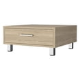 thumbnail image 1 of 24" Light Off White Pine Manufactured Wood Rectangular Coffee Table, 1 of 4