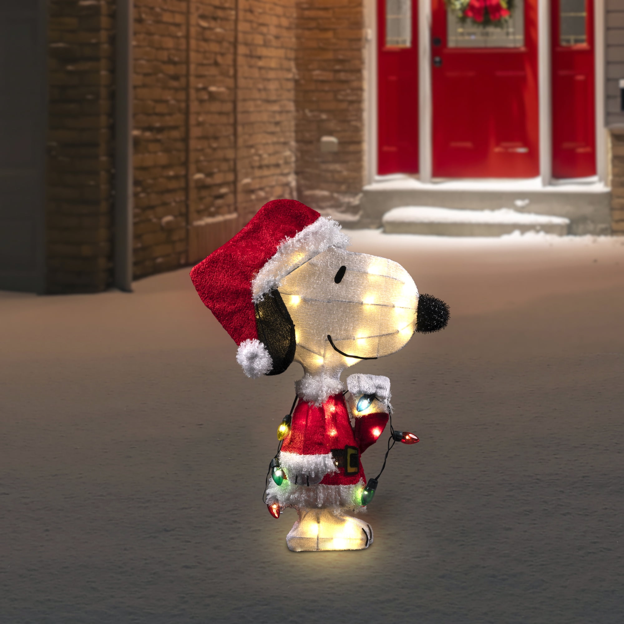 スヌーピーサンタ　イルミネーション 24-Lighted-Santa-Snoopy-with-