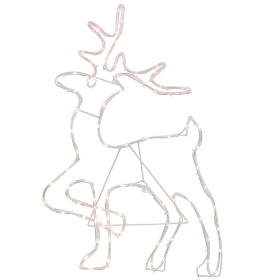 24" Lighted Standing Reindeer Silhouette Outdoor Christmas Decor