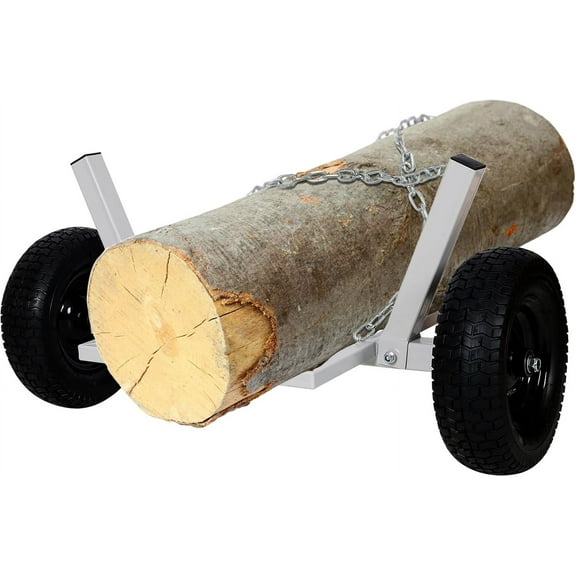 24 Log Skidding Arch& Holder Set, 1500 Lbs Capacity Log Skidder, Durable Steel Rustproof Log Dolly with Manual Winch, Choker Chain& Binder, Dolly Set for Farm Wood Transport (24'' Log Dolly)
