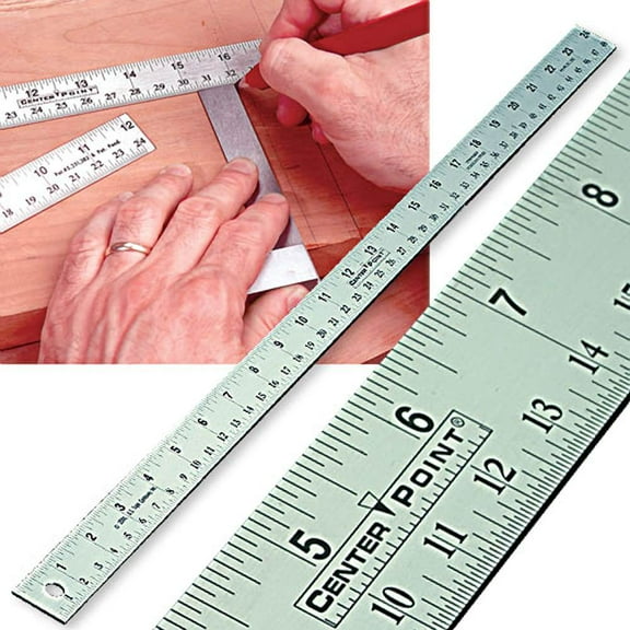 Us Tape-50002U 24 In. stainless steel ruler with patented CenterPoint scale
