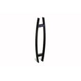 thumbnail image 1 of 24" Long 2-Sided Modern Matte Black Door Handles, Stainless Steel Door Handle Pulls for Commercial Glass Entrance Sliding Barn Doors Home Interior Exterior Single or Double Doors, Flat Curved Bar, 1 of 11