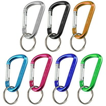10Pcs Aluminum Snap Hook Carabiner D-Ring Key Chain Clip Keychain Hiking  Camping 